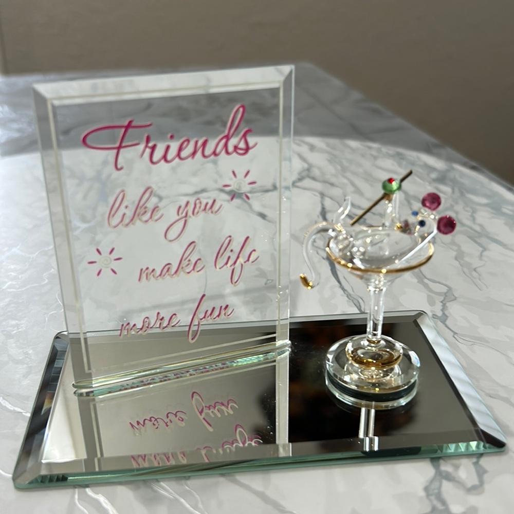 Original Designs by Glass Baron. Friends are fun Martini Mouse.